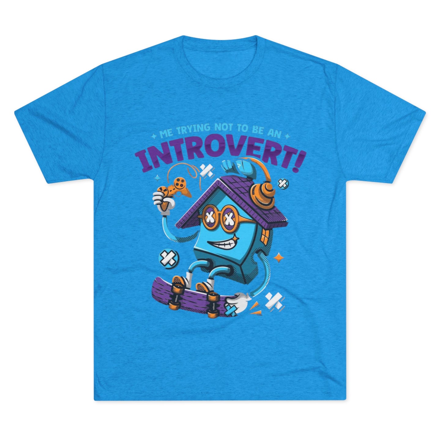 Introvert Humor Unisex Crew Tee - Fun Gift for Introverts, Gaming Tee, Casual Wear, Quirky T-Shirt, Comfortable Graphic Tee