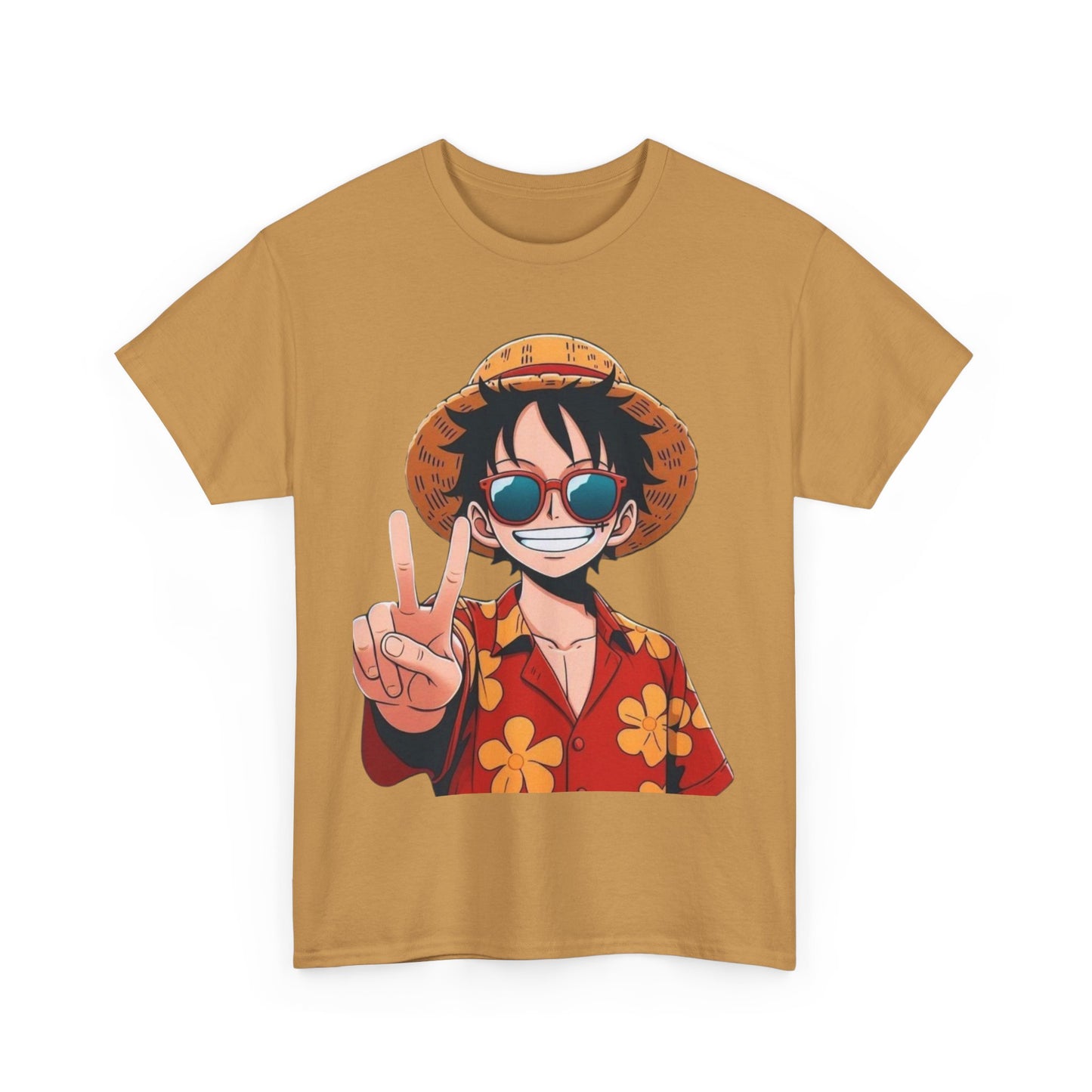 T-Shirt with Fun Summer Vibe, Unisex Heavy Cotton Tee, Casual Summer Wear, Beach Outfit, Perfect Gift for Anime Lovers, Cool Graphic Tee
