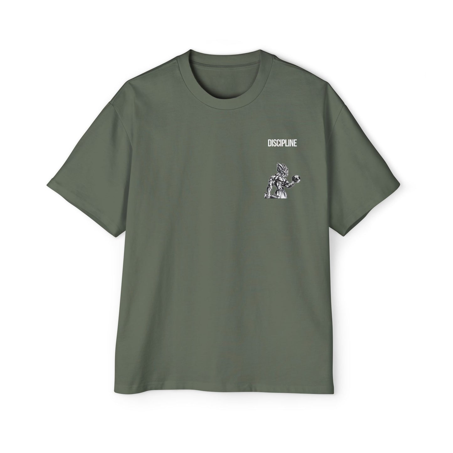 Men's Motivational Oversized Tee - Gym Apparel, Workout Shirt, Fitness Gift, Streetwear Style, Discipline and Gain Theme