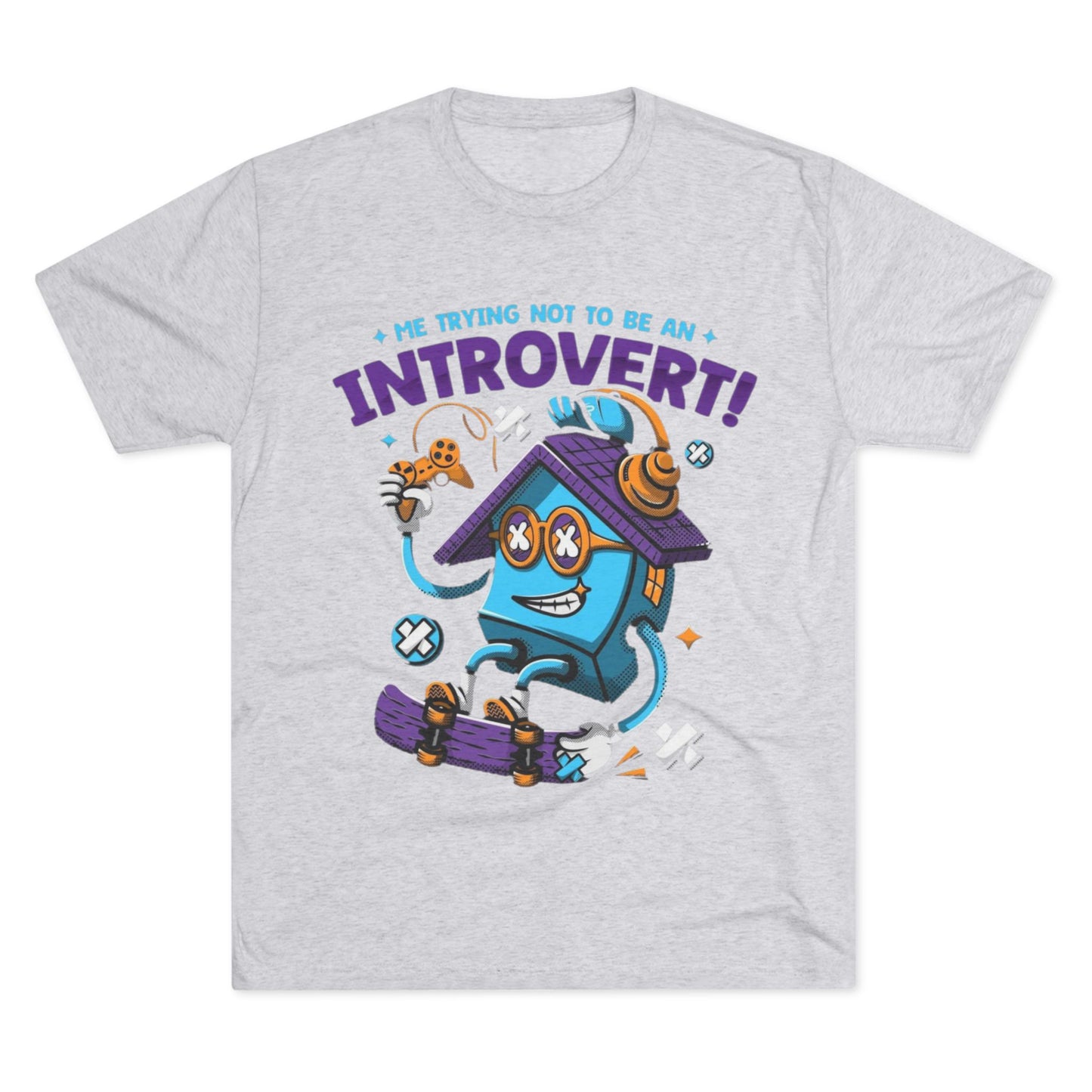 Introvert Humor Unisex Crew Tee - Fun Gift for Introverts, Gaming Tee, Casual Wear, Quirky T-Shirt, Comfortable Graphic Tee