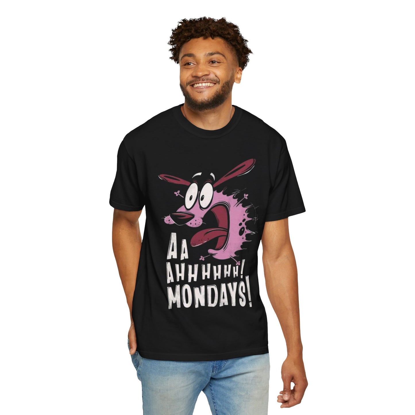Aa Ahhhhh! Mondays! Unisex Garment-Dyed T-shirt - Funny Tee, Casual Wear, Gift for Friends, Monday Motivation, Unique Tee