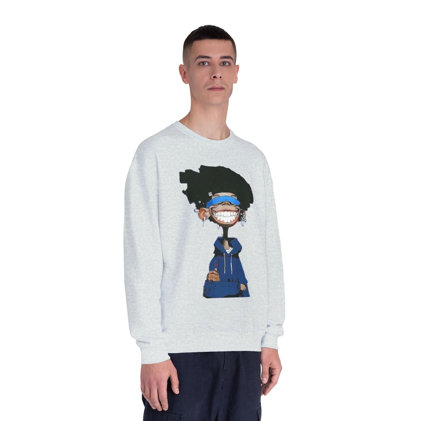 Cool Graphic Crewneck Sweatshirt - Unisex Cozy Pullover, Fun Urban Style, Casual Wear, Gift for Friends, Streetwear Fashion