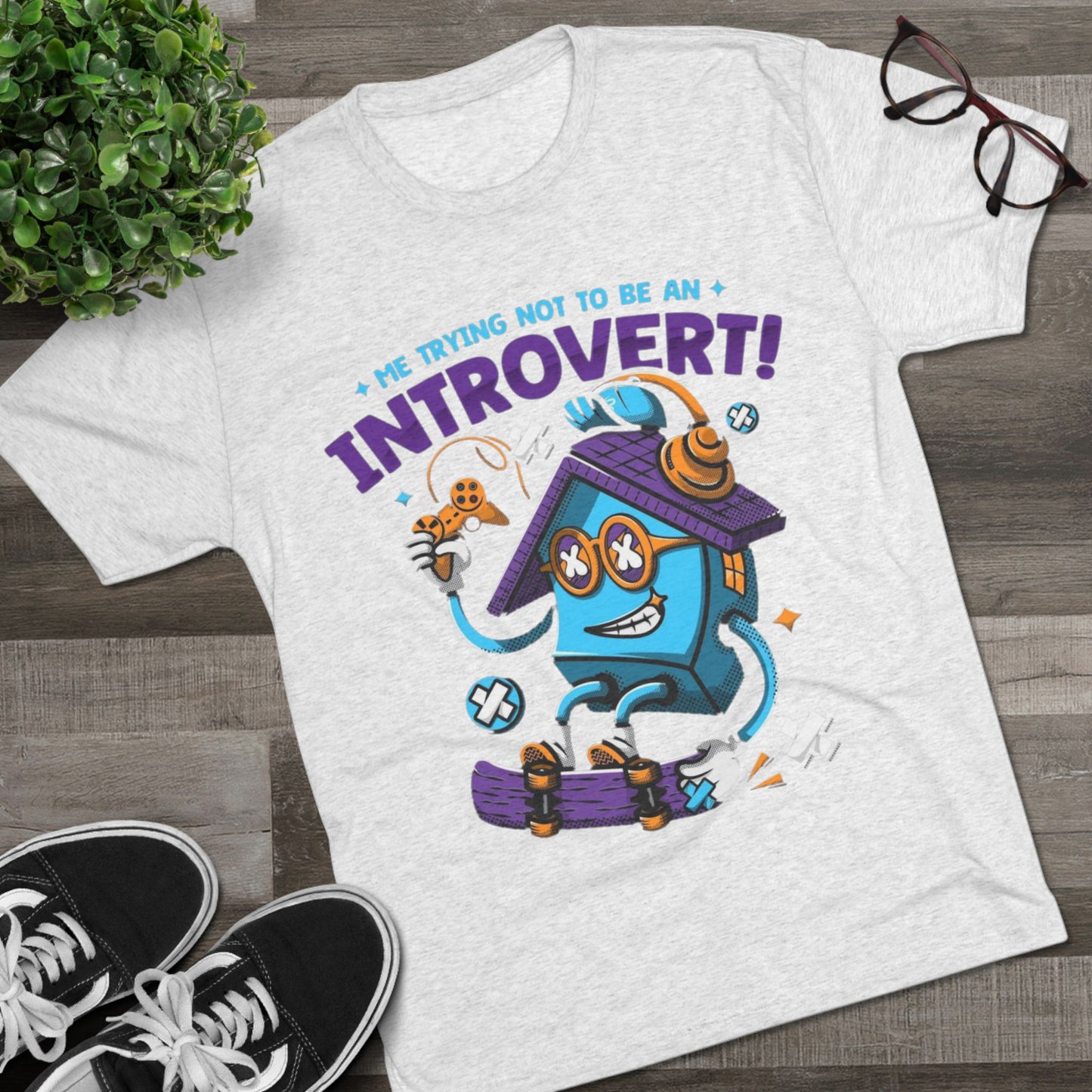 Introvert Humor Unisex Crew Tee - Fun Gift for Introverts, Gaming Tee, Casual Wear, Quirky T-Shirt, Comfortable Graphic Tee