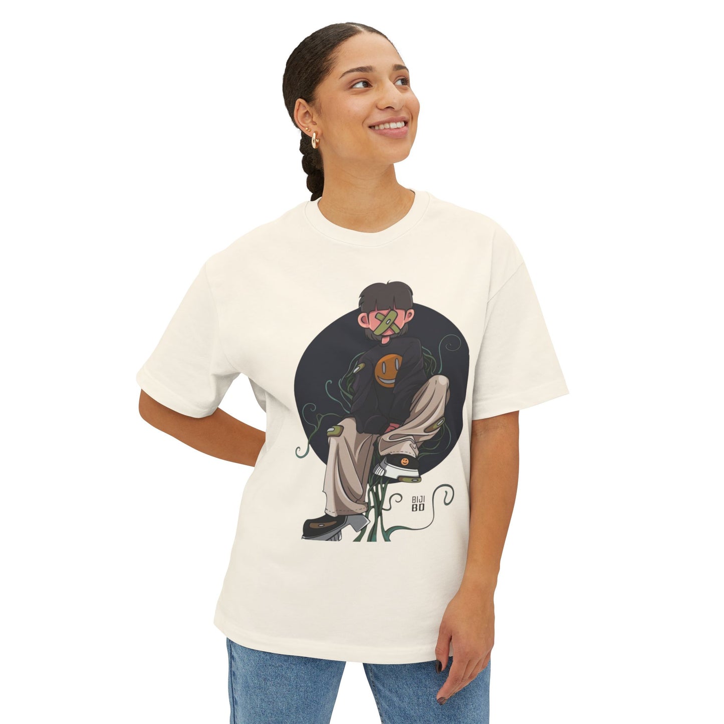 Trendy Unisex Oversized Boxy Tee, Casual Everyday Wear, Graphic Tees for Art Lovers, Gift for Friends, Relaxed Fit for Comfort