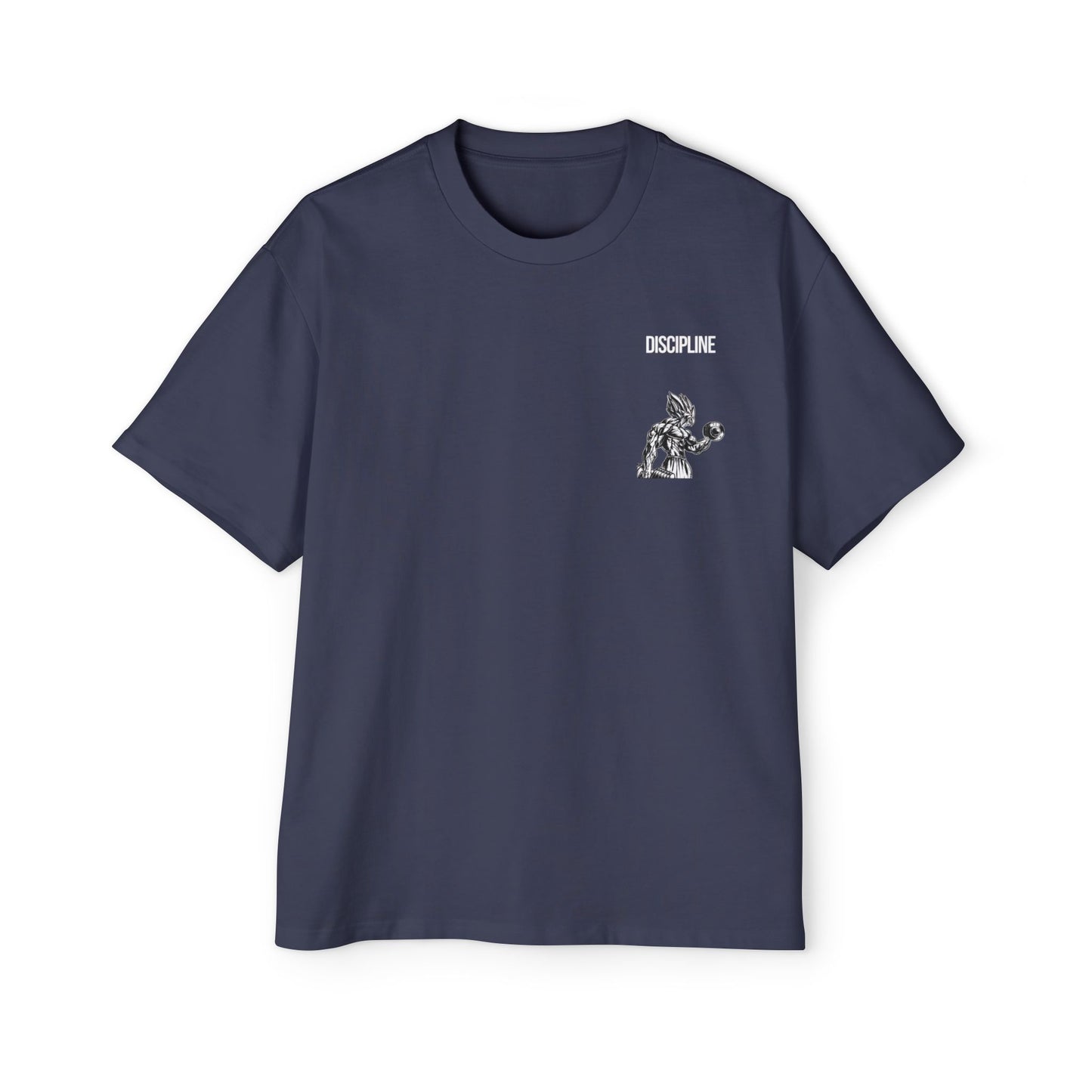 Men's Motivational Oversized Tee - Gym Apparel, Workout Shirt, Fitness Gift, Streetwear Style, Discipline and Gain Theme
