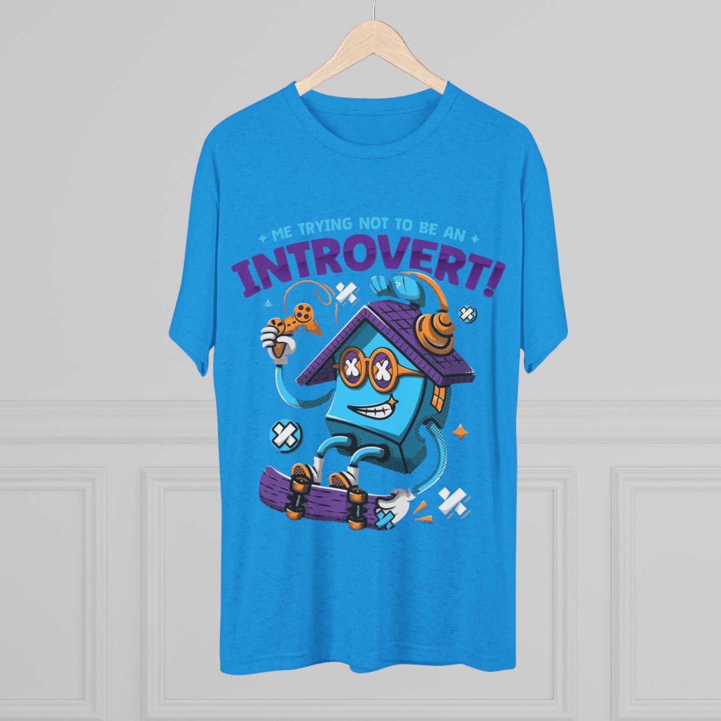 Introvert Humor Unisex Crew Tee - Fun Gift for Introverts, Gaming Tee, Casual Wear, Quirky T-Shirt, Comfortable Graphic Tee