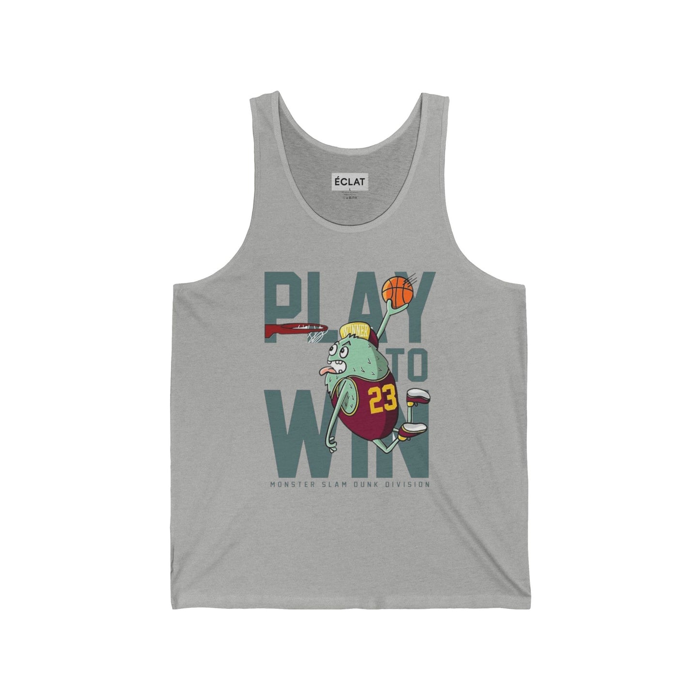 Play to Win Unisex Jersey Tank, Sporty Basketball Tee, Summer Workout Top, Gift for Athletes, Casual Fitness Apparel