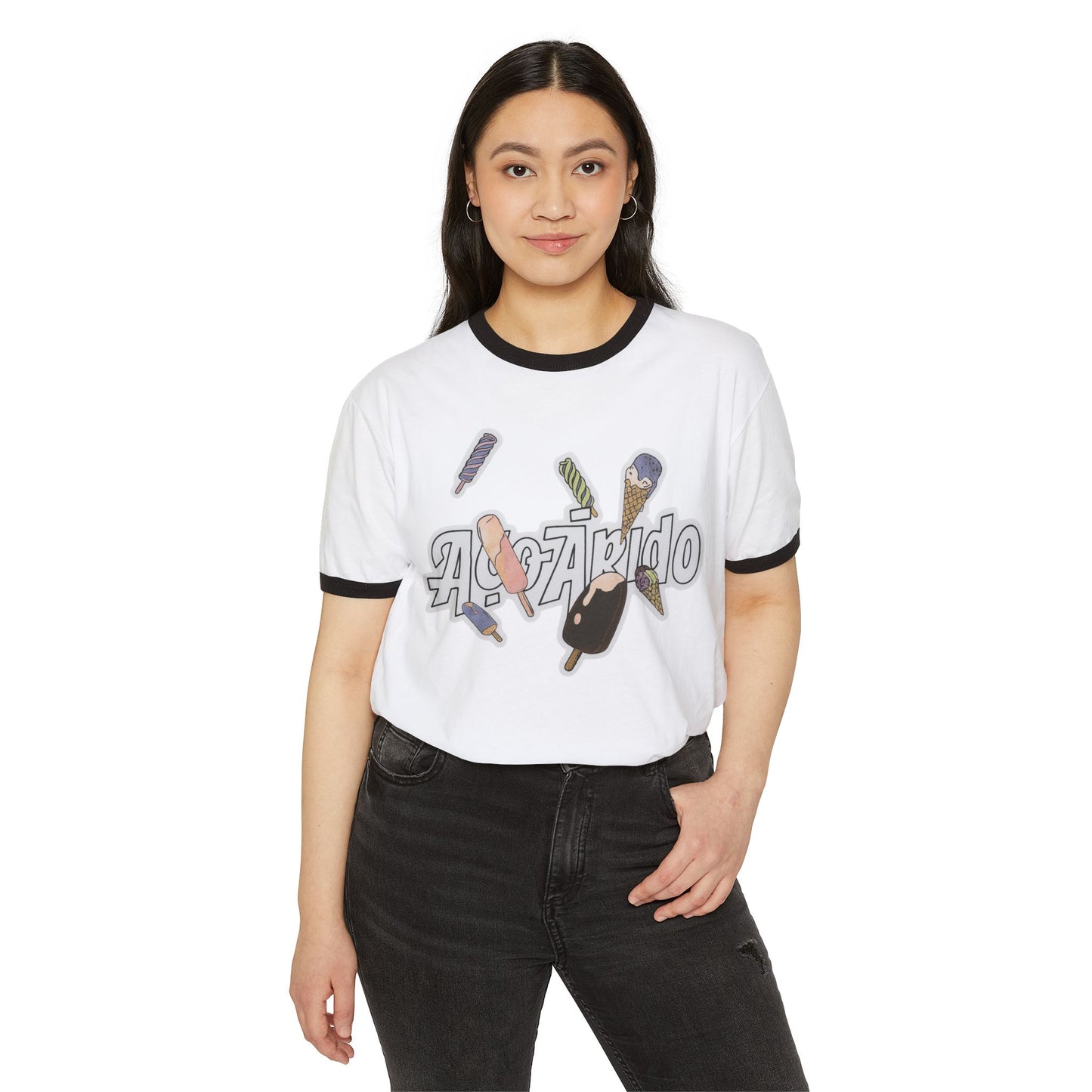 Retro Graphic Unisex Cotton Ringer T-Shirt | Cool Vibe Tee, Casual Wear, Gifts for Friends, Summer Outfits, Pop Culture Style