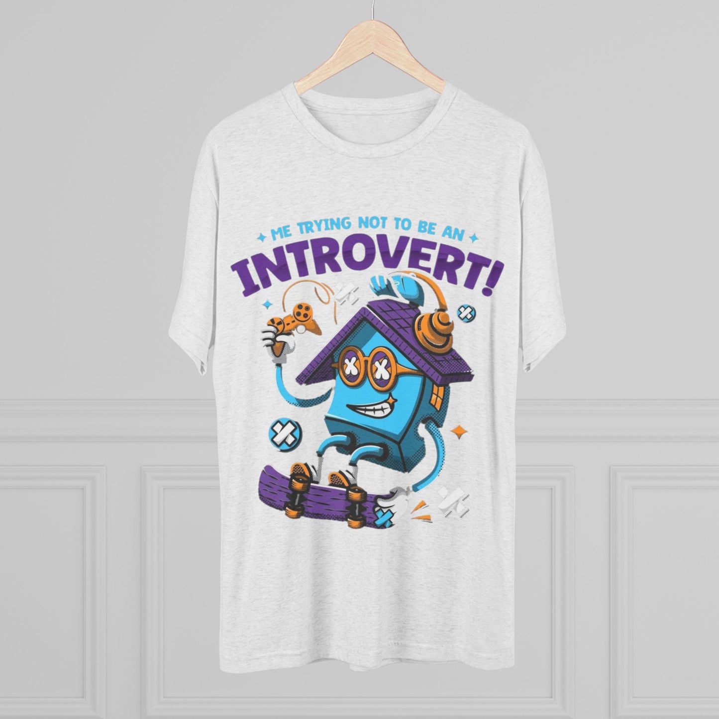 Introvert Humor Unisex Crew Tee - Fun Gift for Introverts, Gaming Tee, Casual Wear, Quirky T-Shirt, Comfortable Graphic Tee