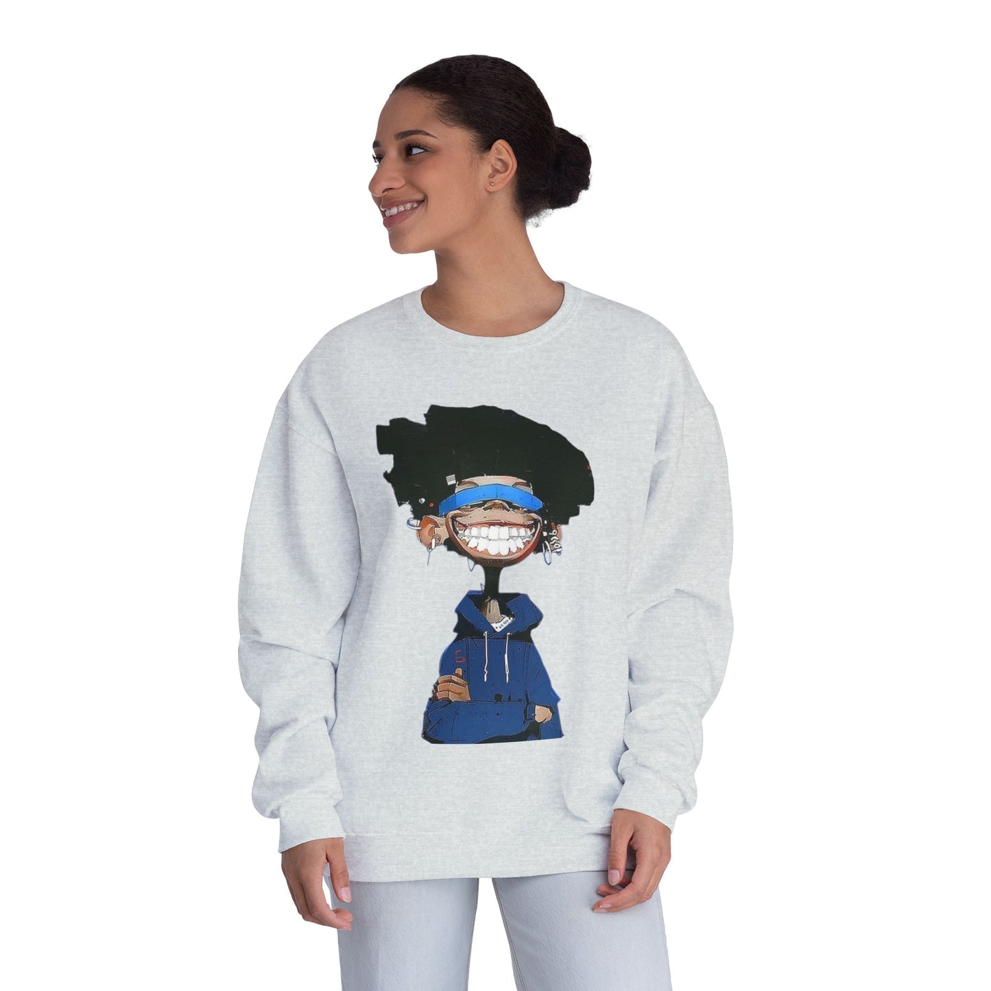 Cool Graphic Crewneck Sweatshirt - Unisex Cozy Pullover, Fun Urban Style, Casual Wear, Gift for Friends, Streetwear Fashion