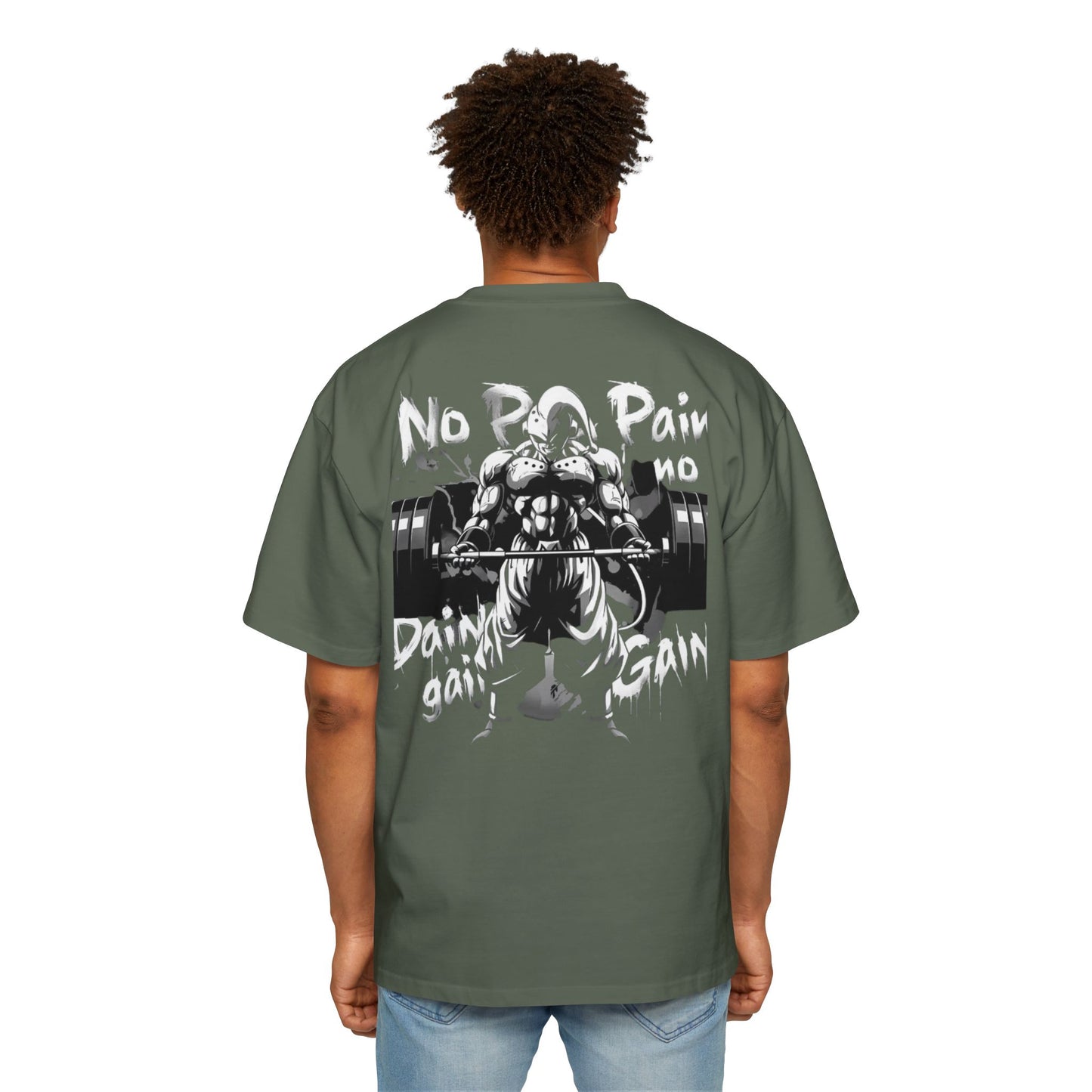 Men's Motivational Oversized Tee - Gym Apparel, Workout Shirt, Fitness Gift, Streetwear Style, Discipline and Gain Theme