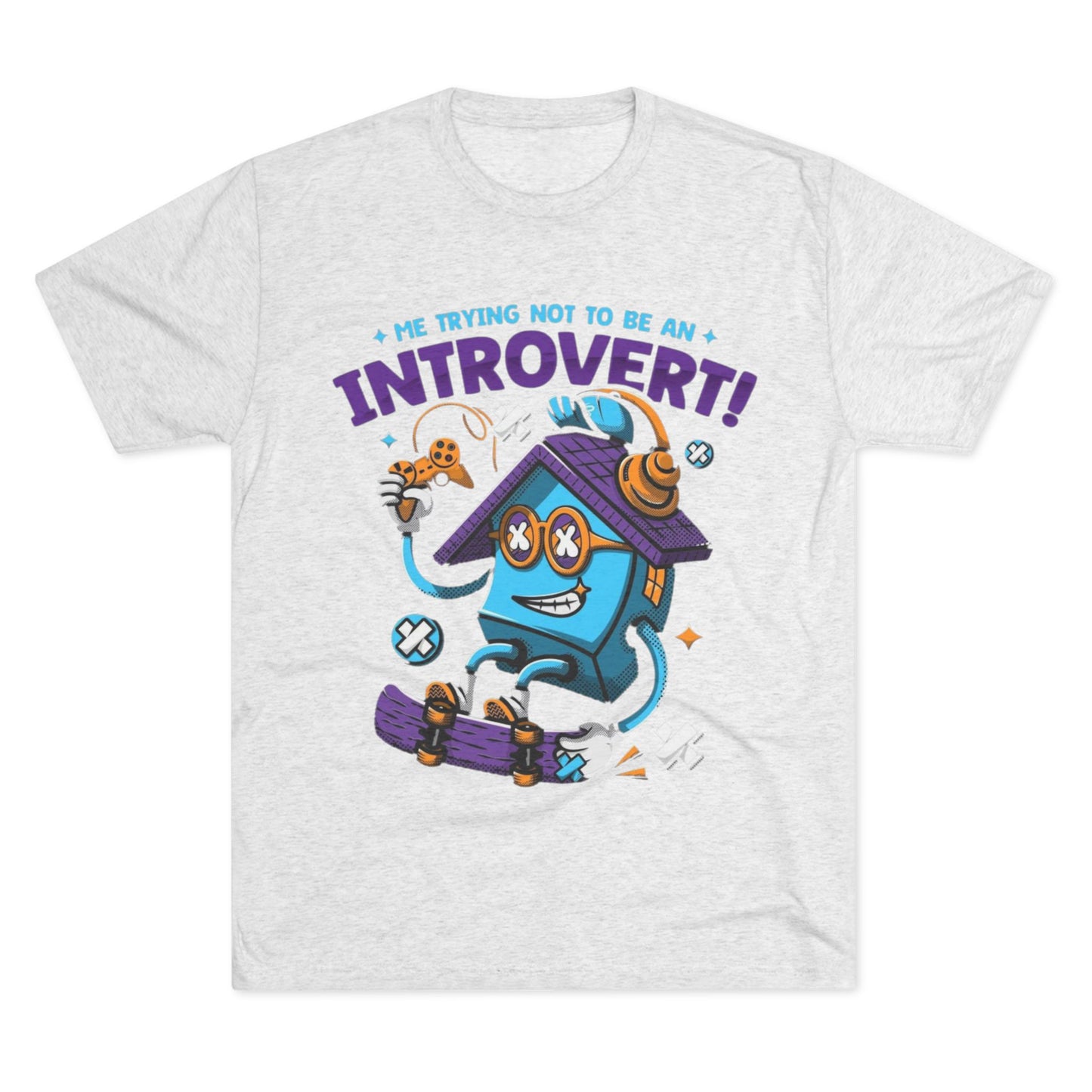Introvert Humor Unisex Crew Tee - Fun Gift for Introverts, Gaming Tee, Casual Wear, Quirky T-Shirt, Comfortable Graphic Tee
