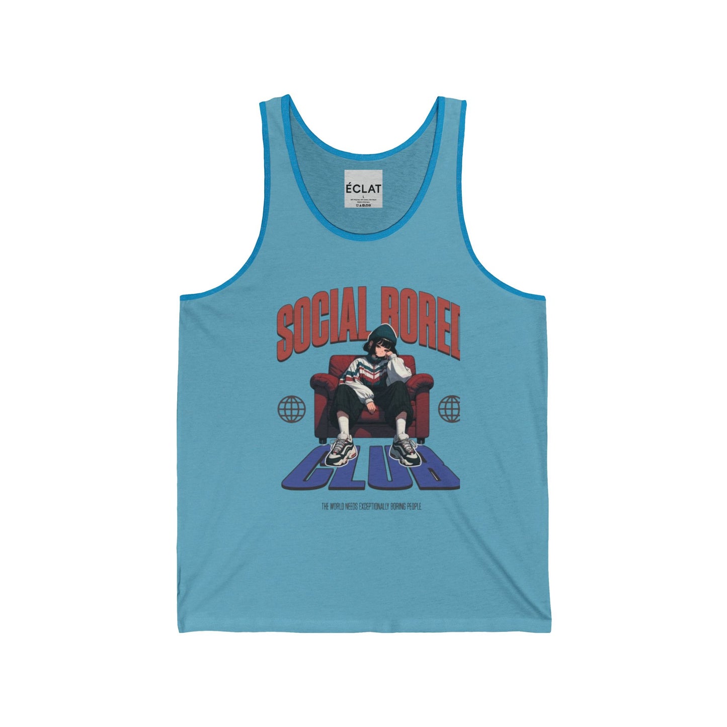 Social Bored Club Unisex Tank - Trendy Summer Apparel, Casual Wear, Gift for Friends, Streetwear, Social Theme
