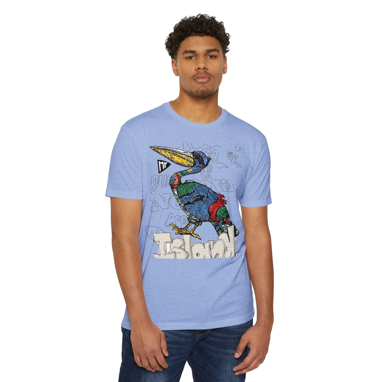 Colorful Island Bird T-Shirt, Unisex Graphic Tee, Summer Shirt, Casual Wear, Beach Vibes, Gift for Nature Lovers