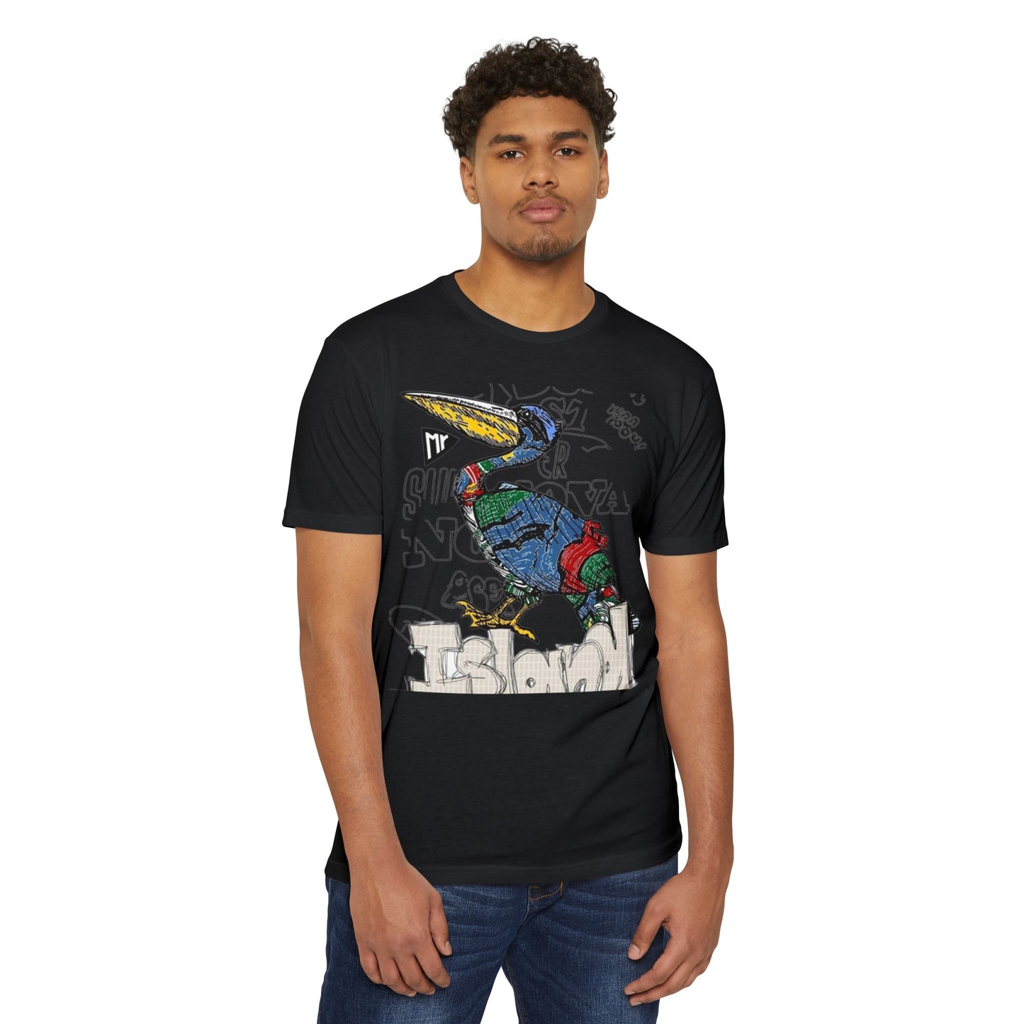 Colorful Island Bird T-Shirt, Unisex Graphic Tee, Summer Shirt, Casual Wear, Beach Vibes, Gift for Nature Lovers