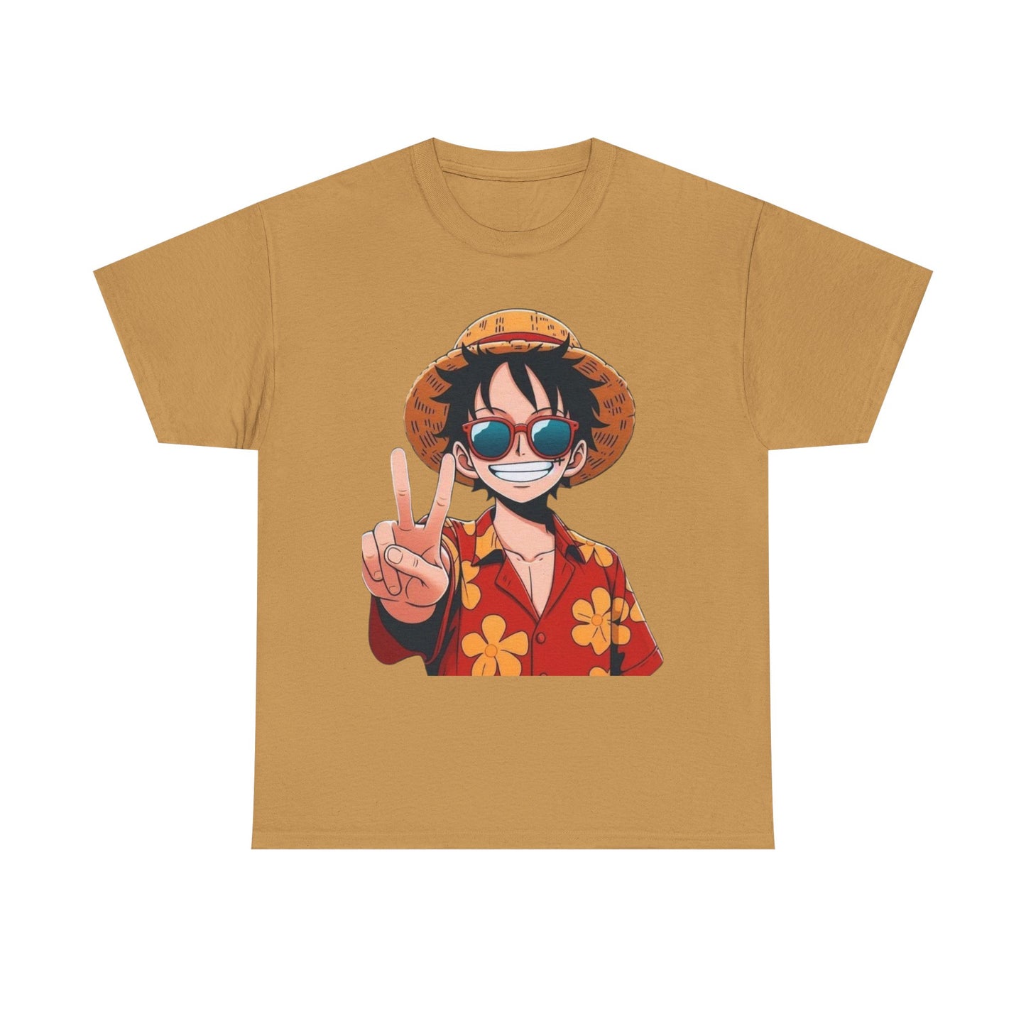 T-Shirt with Fun Summer Vibe, Unisex Heavy Cotton Tee, Casual Summer Wear, Beach Outfit, Perfect Gift for Anime Lovers, Cool Graphic Tee