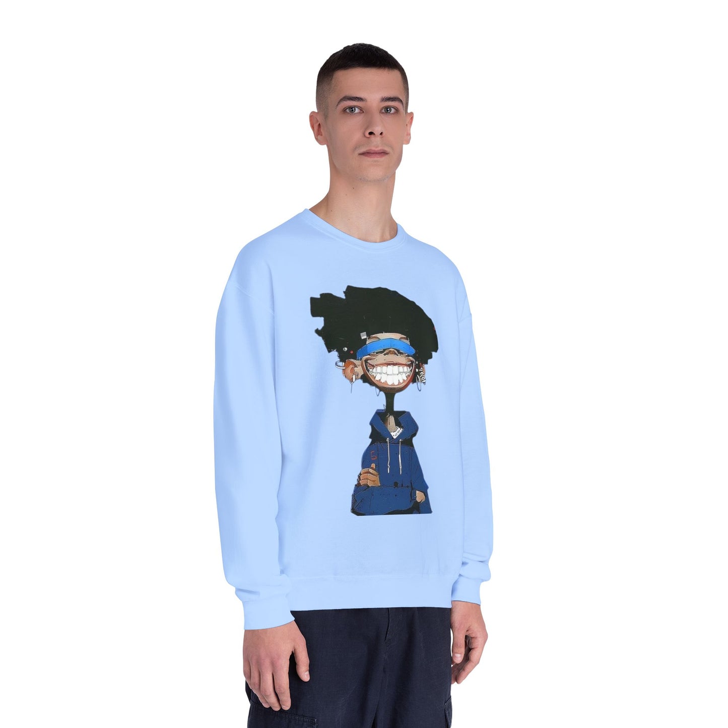 Cool Graphic Crewneck Sweatshirt - Unisex Cozy Pullover, Fun Urban Style, Casual Wear, Gift for Friends, Streetwear Fashion