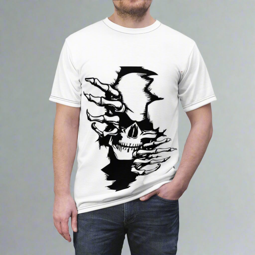 Edgy Graphic Tee, Unisex T-Shirt with Spine and Wing Design for Rock Lovers, Halloween, Concerts, Alternative Fashion