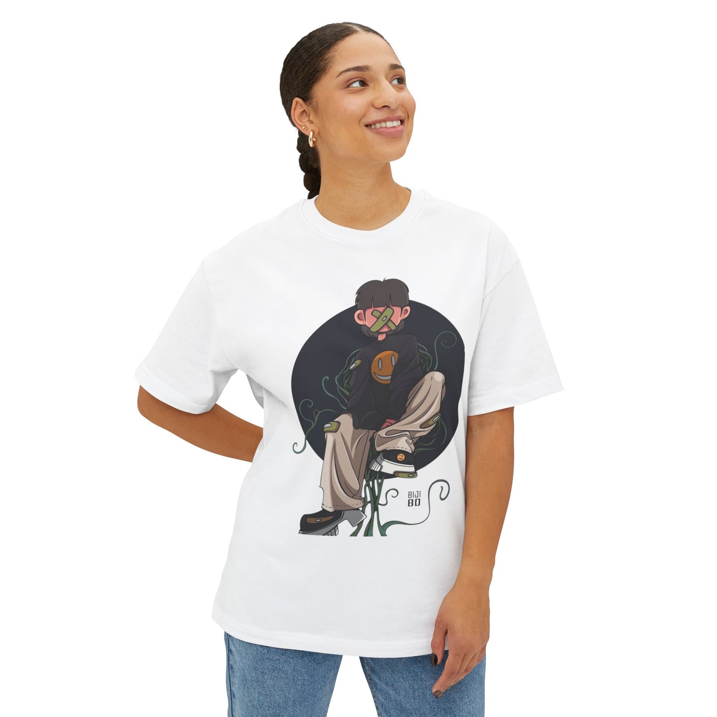 Trendy Unisex Oversized Boxy Tee, Casual Everyday Wear, Graphic Tees for Art Lovers, Gift for Friends, Relaxed Fit for Comfort