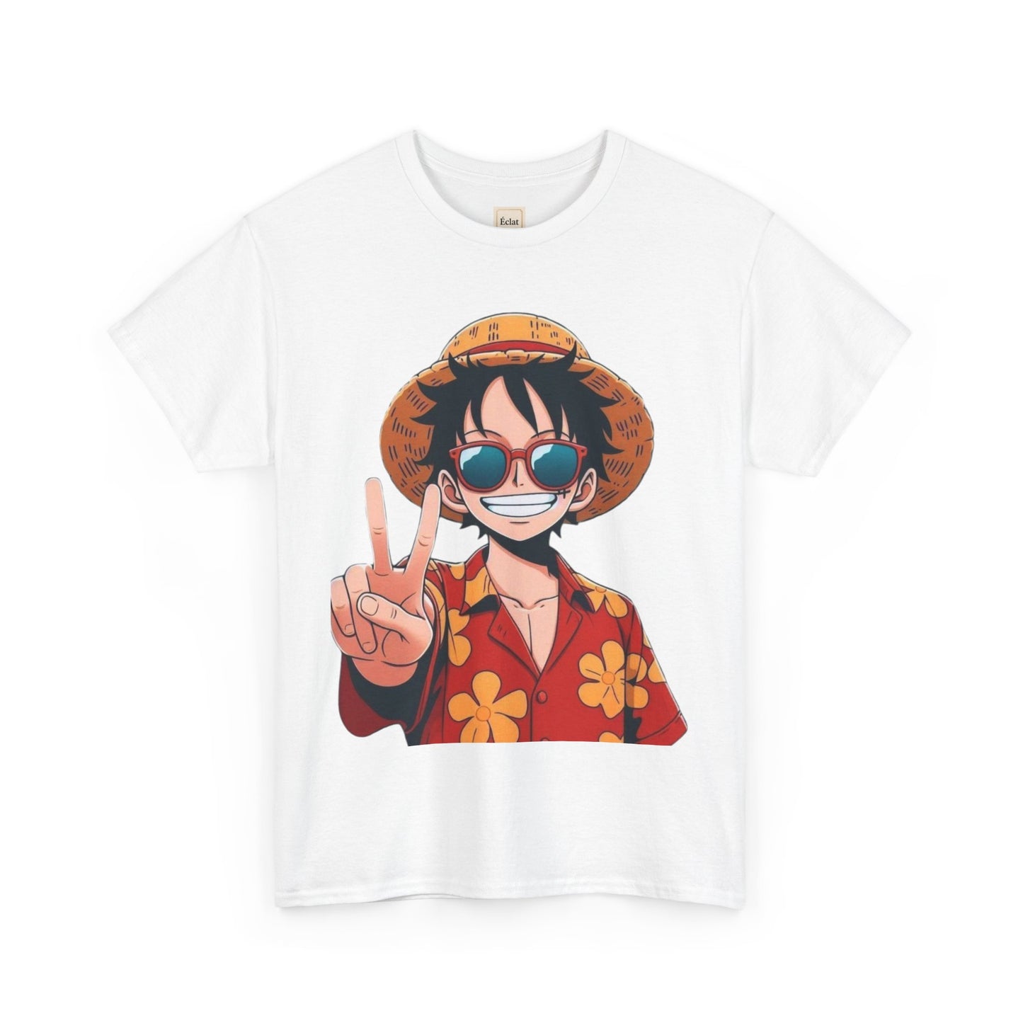T-Shirt with Fun Summer Vibe, Unisex Heavy Cotton Tee, Casual Summer Wear, Beach Outfit, Perfect Gift for Anime Lovers, Cool Graphic Tee