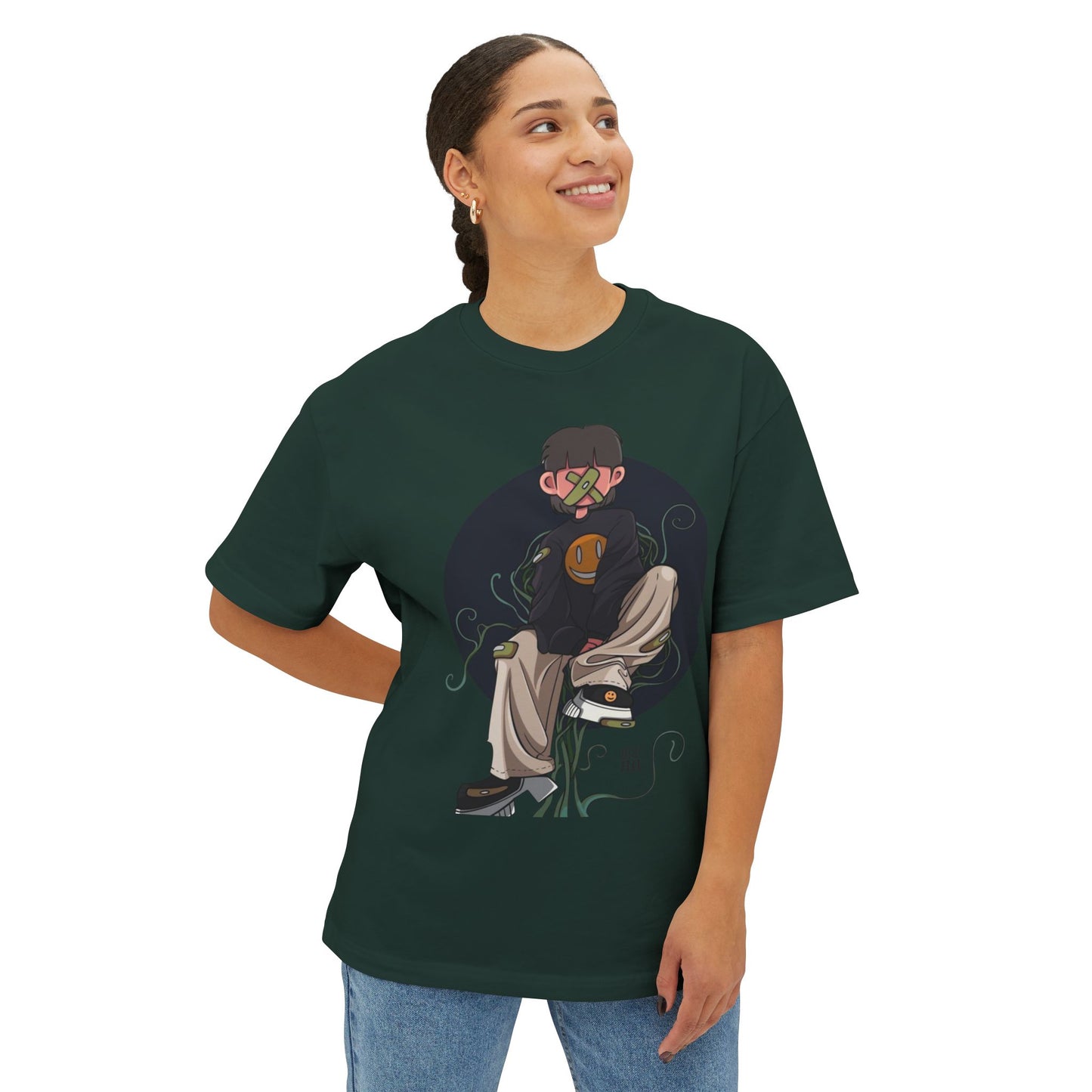 Trendy Unisex Oversized Boxy Tee, Casual Everyday Wear, Graphic Tees for Art Lovers, Gift for Friends, Relaxed Fit for Comfort