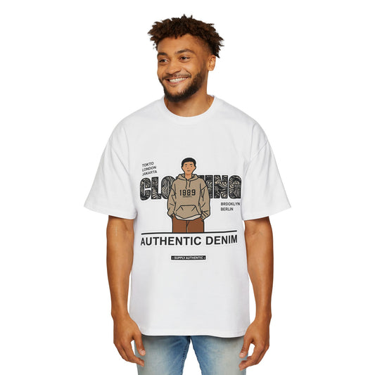 Men's Oversized Graphic Tee - Authentic Denim Vibe, Casual Style for Everyday Wear, Perfect for Streetwear Lovers, Comfortable Summer [...]
