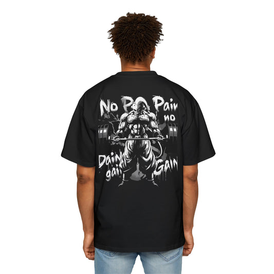 Men's Motivational Oversized Tee - Gym Apparel, Workout Shirt, Fitness Gift, Streetwear Style, Discipline and Gain Theme