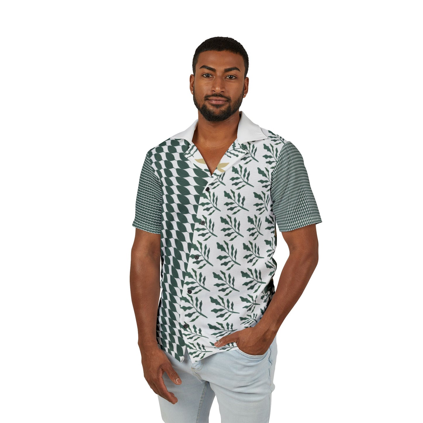 Tropical Men's Camp Shirt, Relaxed Summer Style, Beach Vacation Essential, Casual Outdoor Gatherings, Unique AOP Design, Perfect for [...]