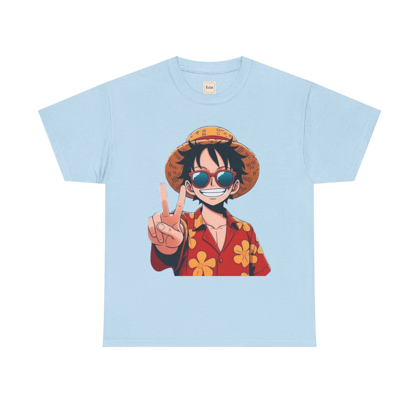 T-Shirt with Fun Summer Vibe, Unisex Heavy Cotton Tee, Casual Summer Wear, Beach Outfit, Perfect Gift for Anime Lovers, Cool Graphic Tee