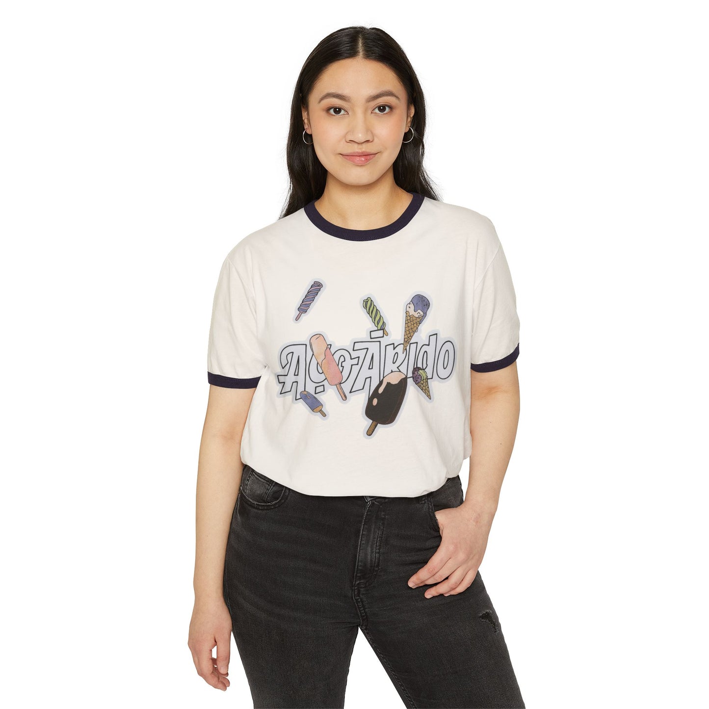 Retro Graphic Unisex Cotton Ringer T-Shirt | Cool Vibe Tee, Casual Wear, Gifts for Friends, Summer Outfits, Pop Culture Style