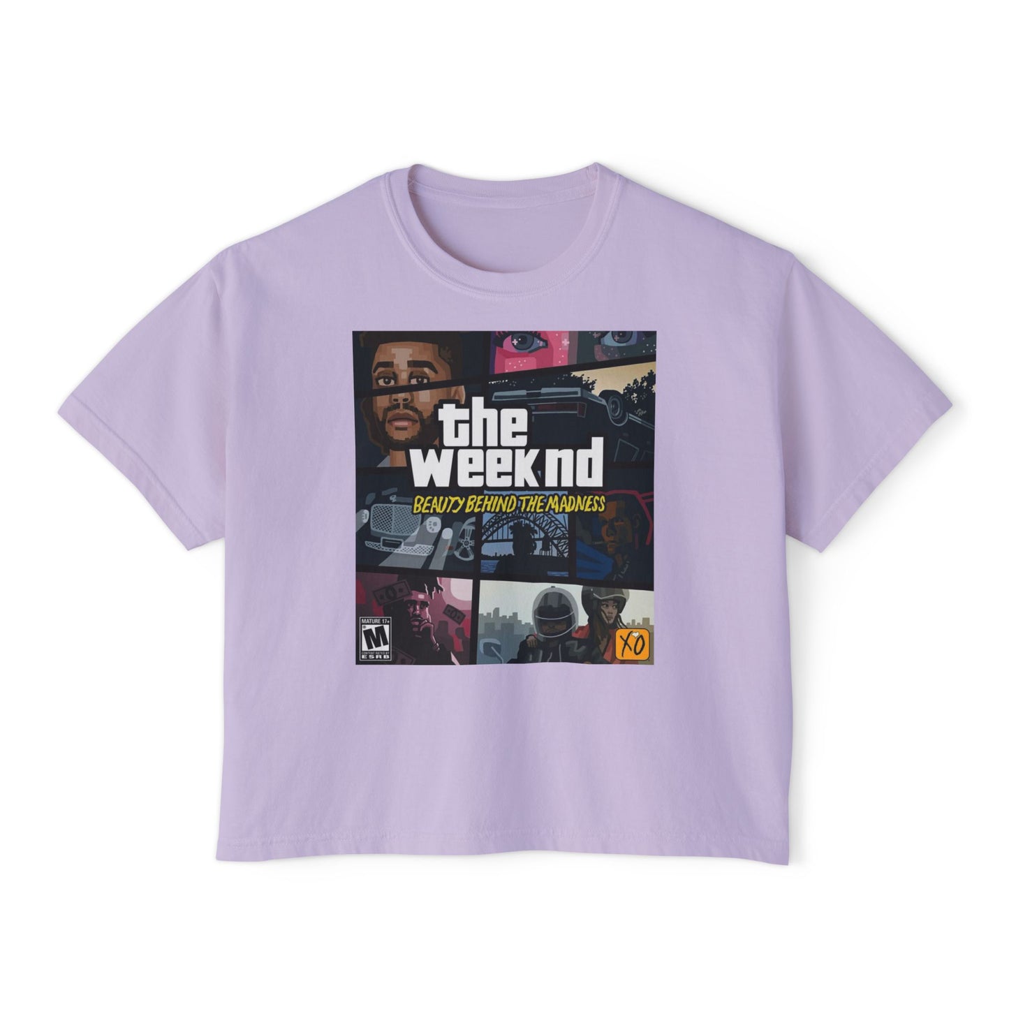 The Weeknd Inspired Women's Boxy Tee, Trendy Graphic T-Shirt, Casual Urban Wear, Music Lover Gift, Stylish Streetwear
