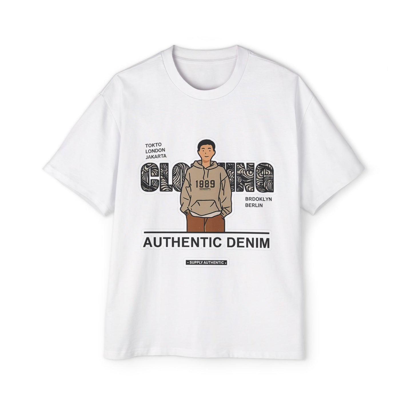 Men's Oversized Graphic Tee - Authentic Denim Vibe, Casual Style for Everyday Wear, Perfect for Streetwear Lovers, Comfortable Summer [...]