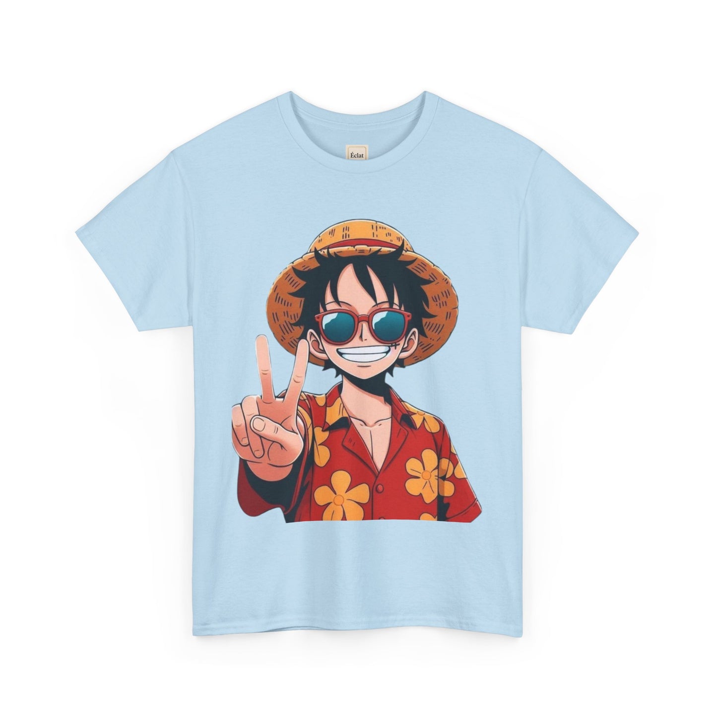 T-Shirt with Fun Summer Vibe, Unisex Heavy Cotton Tee, Casual Summer Wear, Beach Outfit, Perfect Gift for Anime Lovers, Cool Graphic Tee